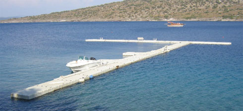 pontile modulare per attracco barche