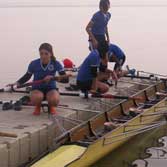 pontile galleggiante canottaggio
