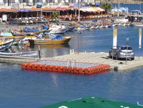 piattaforma galleggiante per esposizione in fiere nautiche